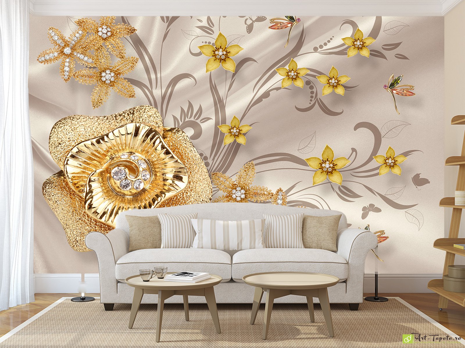 Photo Wallpaper 3D Effect - Decorations on silk_3  Check out  our stunning photo wallpaper options for a quality wall mural Buy Online